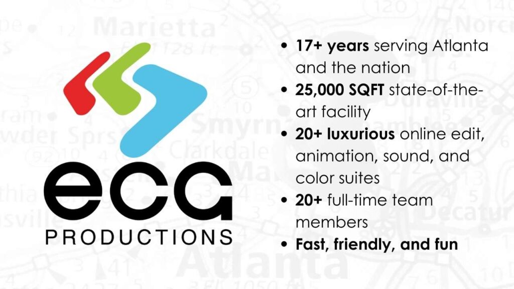 ECG Productions Advertisement Highlighting Atlanta