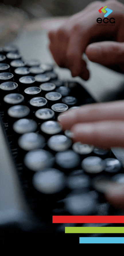 Typewriter from 1940s used by producer at ECG Production in Georgia for our screenwriter