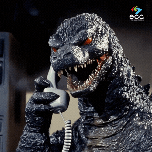 Godzilla Laughs on Phone made with Video Prompt Engineering