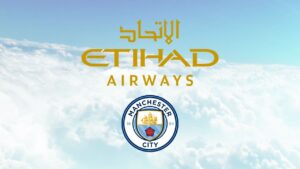 Manchester City Logo with Etihad Airways Logo