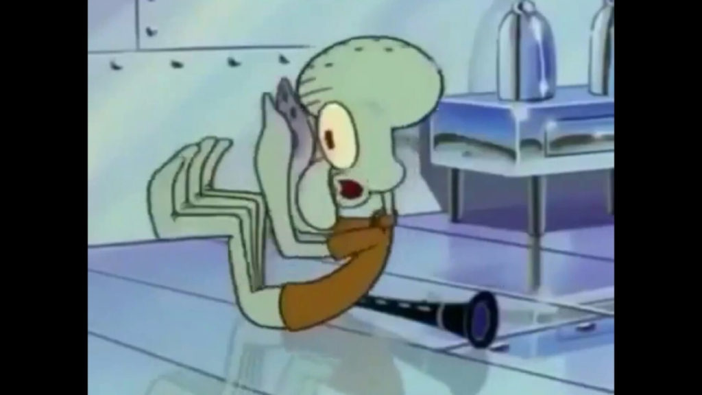 Squidward Tentacles from the animated television series, "SpongeBob SquarePants"