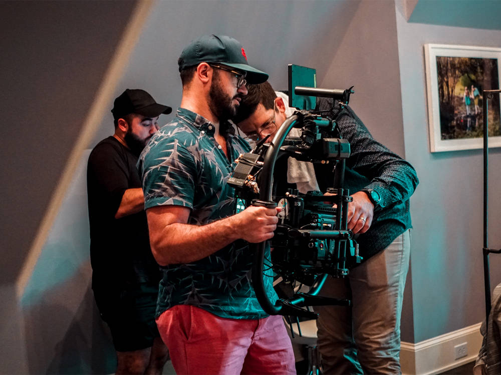 Jordan on the set of a Rapid Content Creation Project