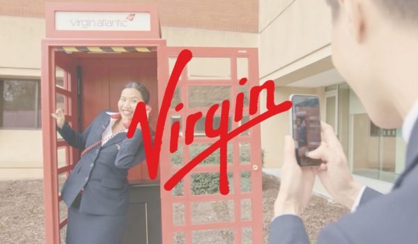 Virgin Atlantic Logo on Image of Flight Attendents
