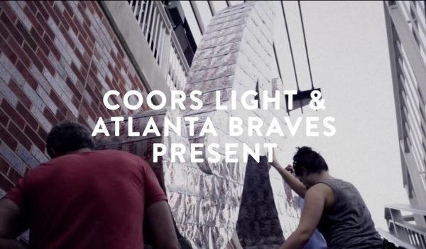 Coors Light & Atlanta Braves' "Everyone Can" art install by local Atlanta artist Kaylin Broussard at SunTrust Park