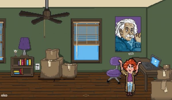 Max Einstein, from Rebels with a Cause, in his 8-bit bedroom