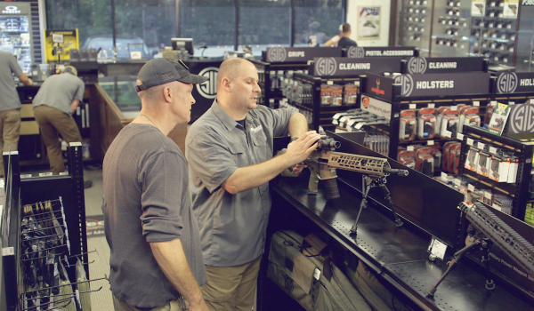 An inside view of the Sig Sauer Pro Shop