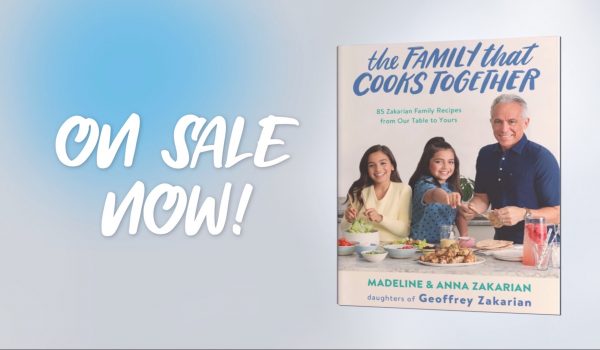 Geoffrey Zakarian and his two daughters, the family that cooks together.