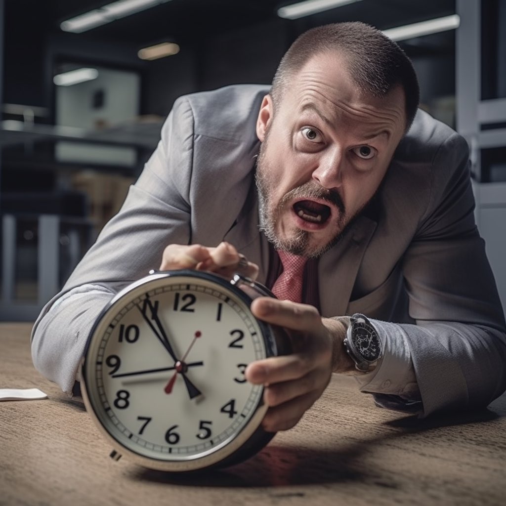 A Man Fights With Clock - Hourly Rates Are Bullshit