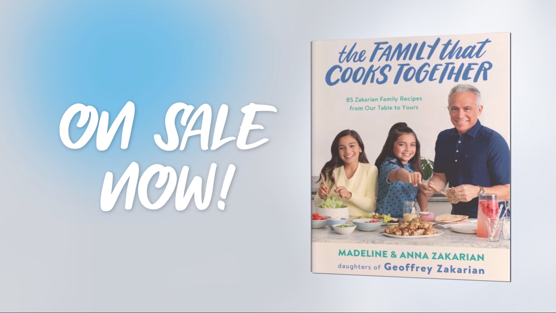 Geoffrey Zakarian and his two daughters, the family that cooks together.